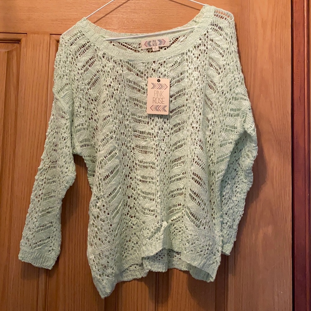 Pink Rose sheer layering top.